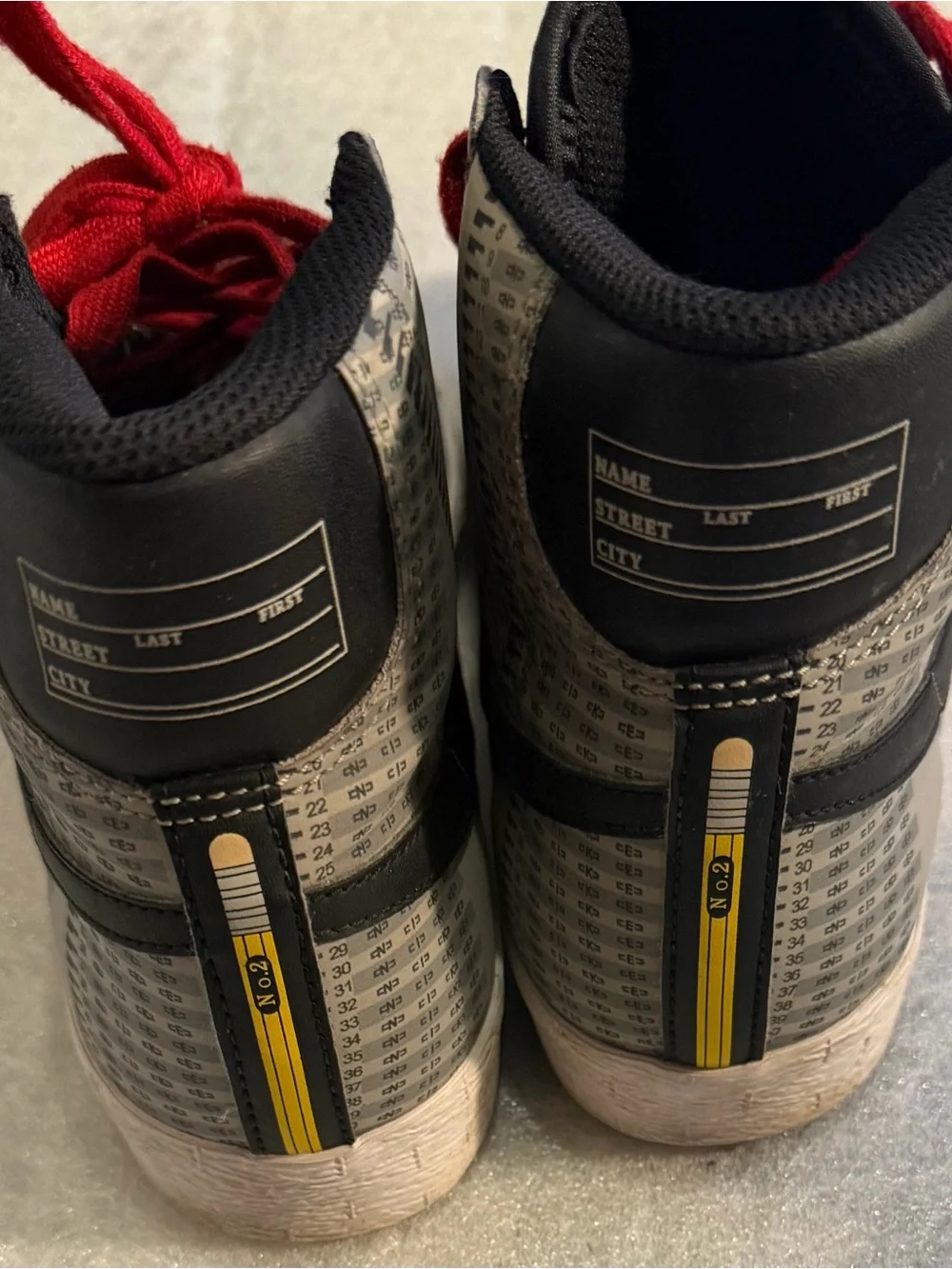Nike school house Black Shoe Interior with Printed Size Label Size 7Y